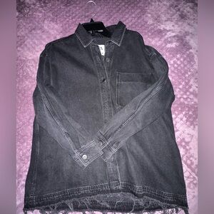 Zara Charcoal Denim Jacket
